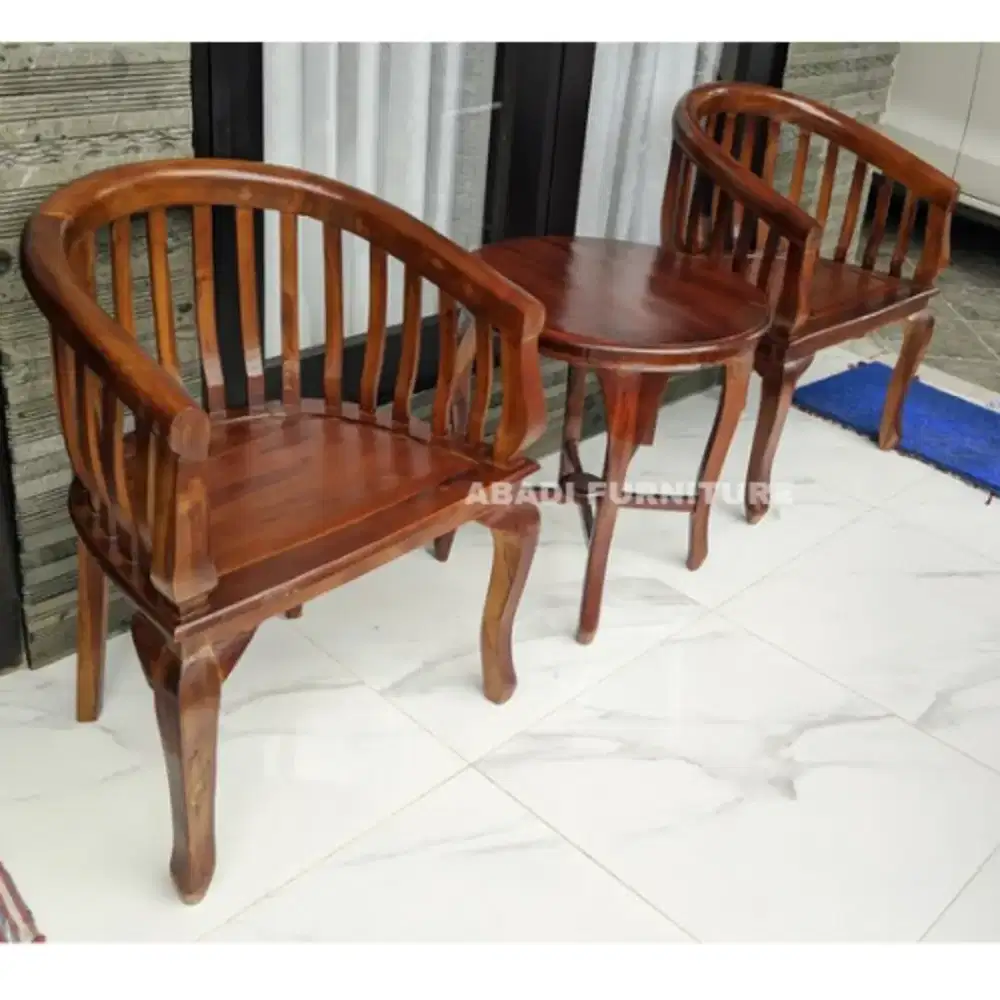 Kursi Teras Jati Betawi 2 Kursi + Meja