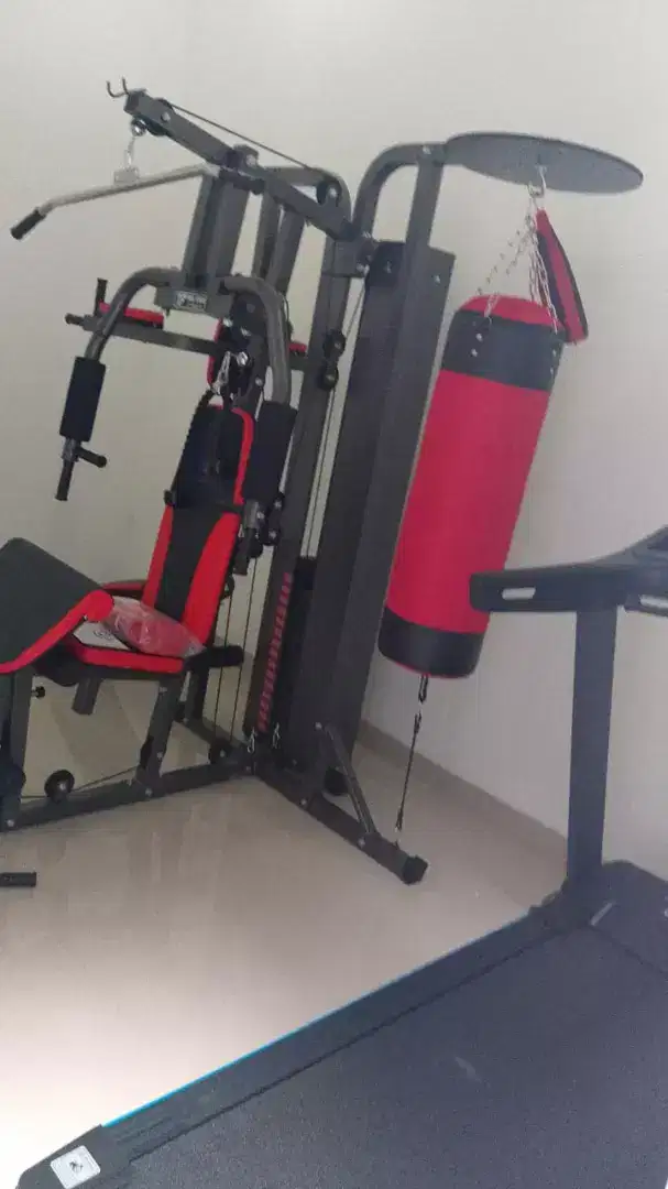 Alat fitness home gym tiga sisi ada samsack