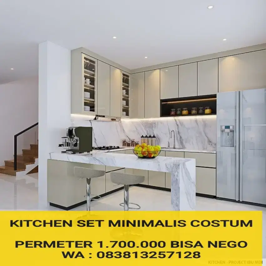 KITCHEN SET MINIMALIS TERBARU TERMURAH DAN BERGARANSI