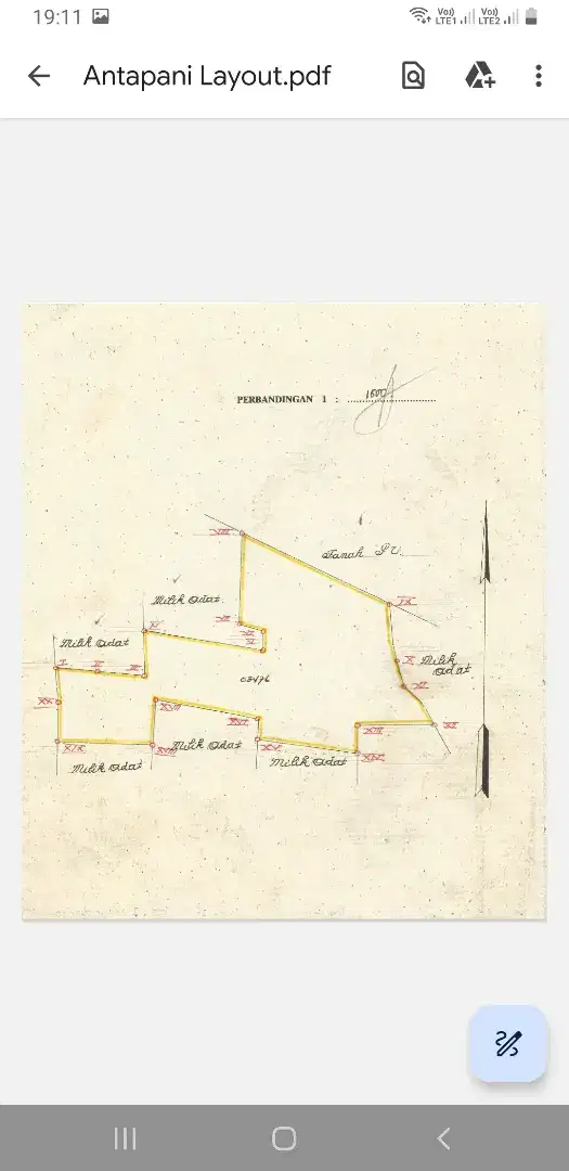 Murah 4 jtanTanah Matang 6200m SHM Antapani area pemukiman