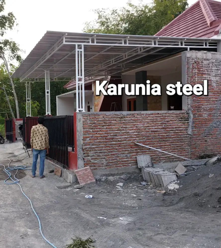 Kanopi murah 285rb/m² holo 40x40 A tebal 1,6 berkwalitas hrga trpasang