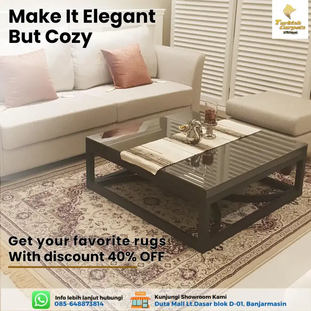 MAKE IT ELEGANT, BUT COZY RUGS