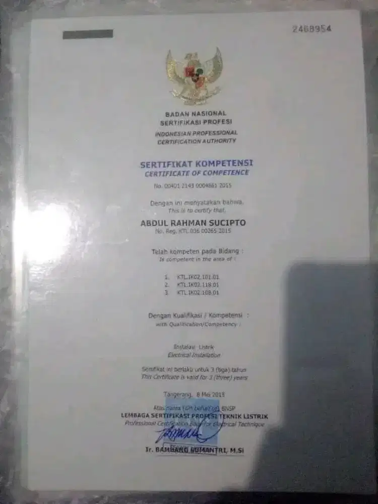 Tukang listrik bekasi