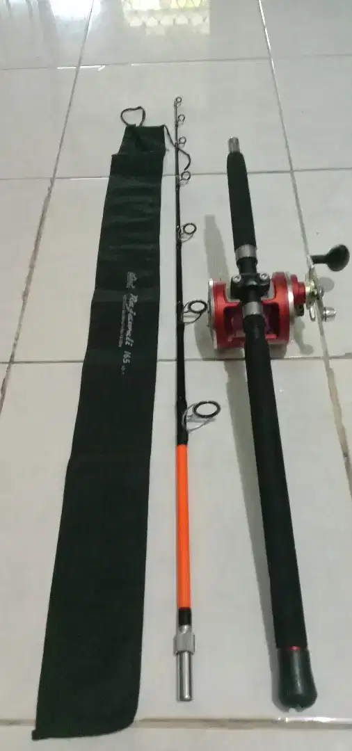 Jual satu set mancing troling yumoshy acl 600 -60 D beserta jorannya,