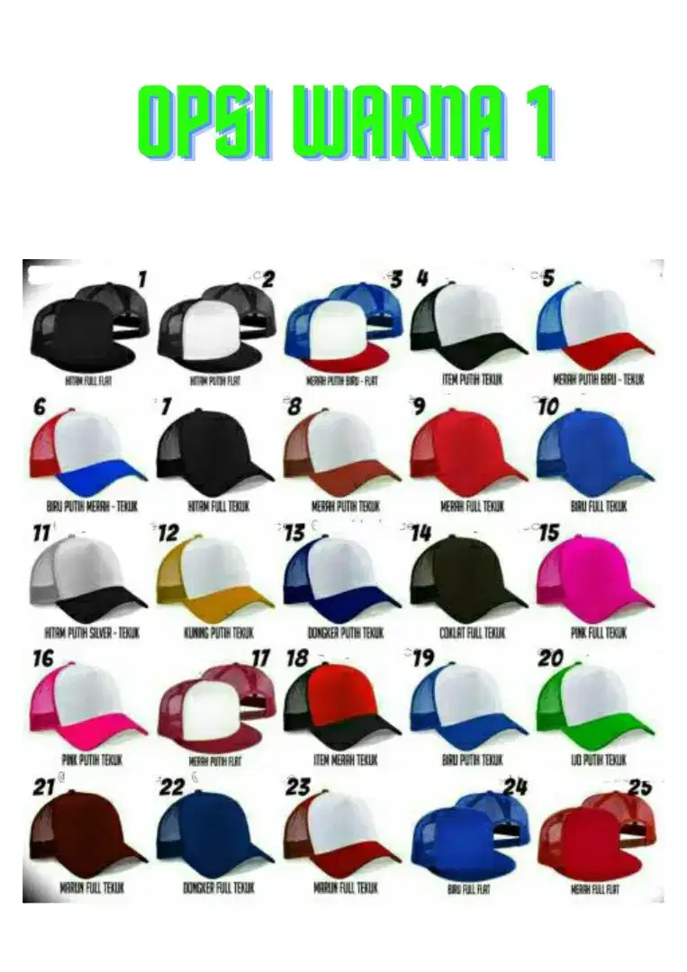 Topi Kualitas Premium Berbagai Model Free Logo