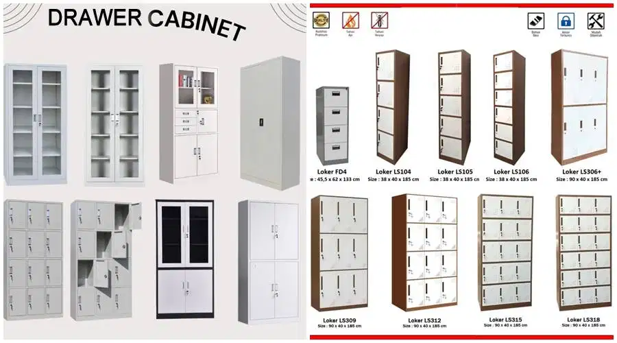 Lemari Besi/ loker LOCKER Arsip / File / Kantor / Buku / Barang Kantor