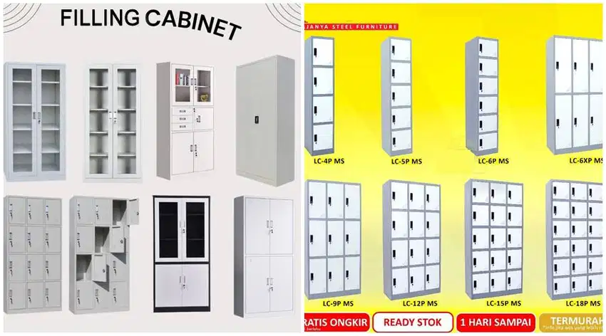 Lemari Sling Kaca / Lemari Kaca / loker LOCKER Kantor Filling Cabinet