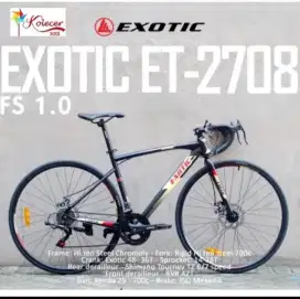 Sepeda exotic roadbike speed 2x7 Shimano