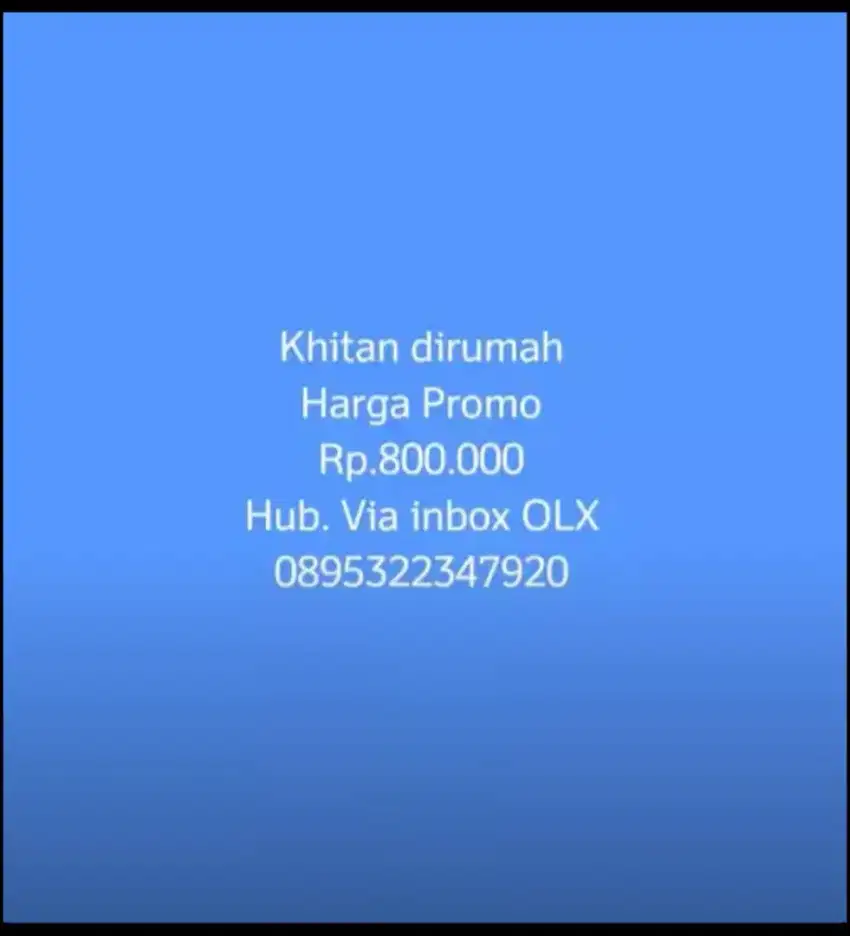 Promo Terbatas (khitan\sirkum dirumah)