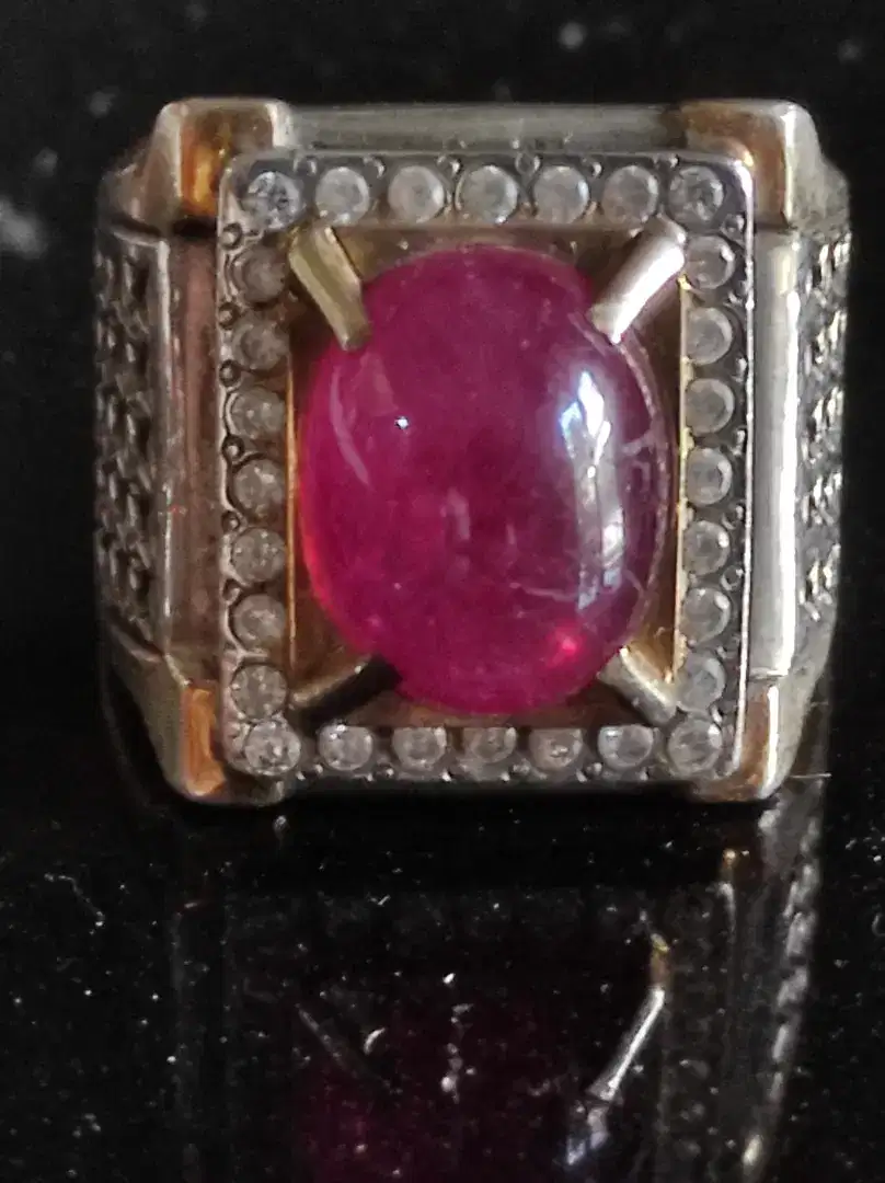 Ruby ring perak murni