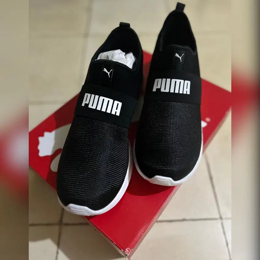 Puma Relax Knit Slip On Running Shoes - Black