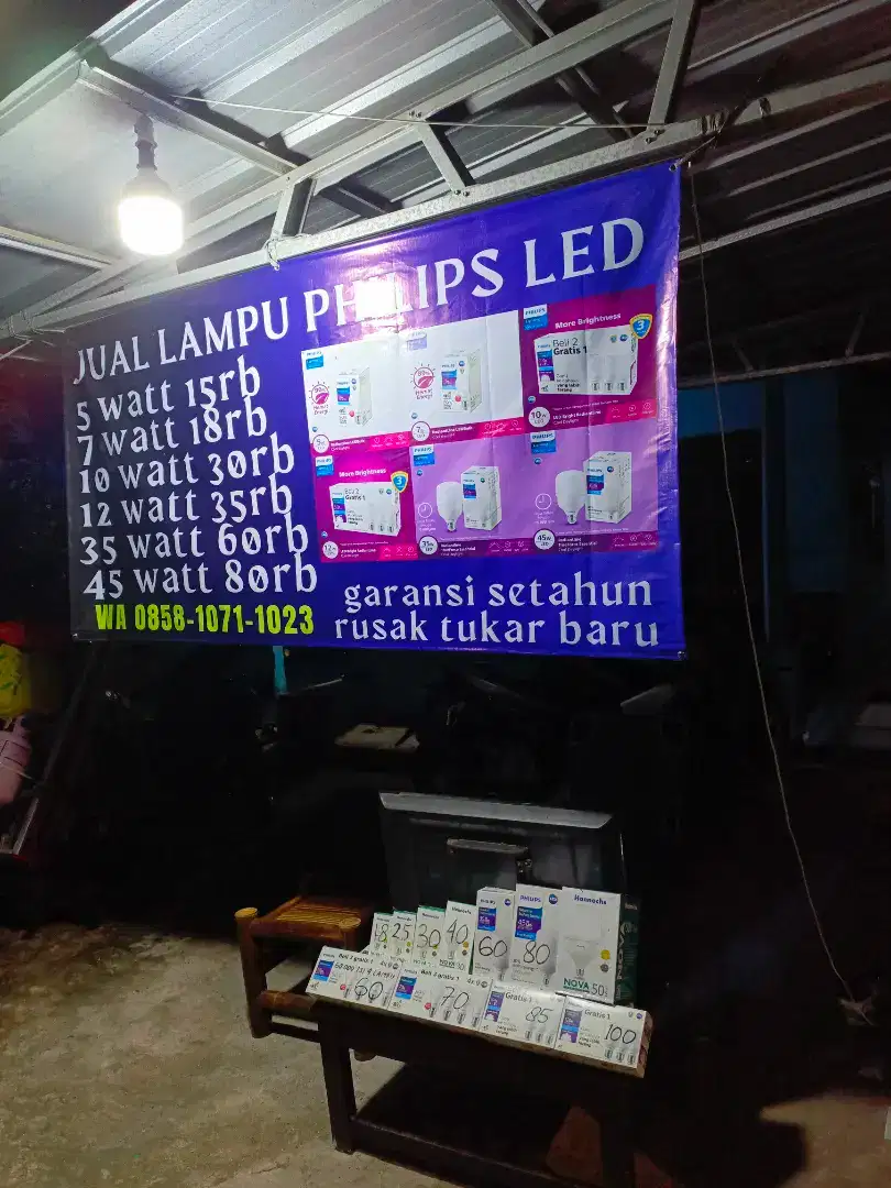 Jamin murah, free ongkir bayar ditempat. Lampu baru Philips LED