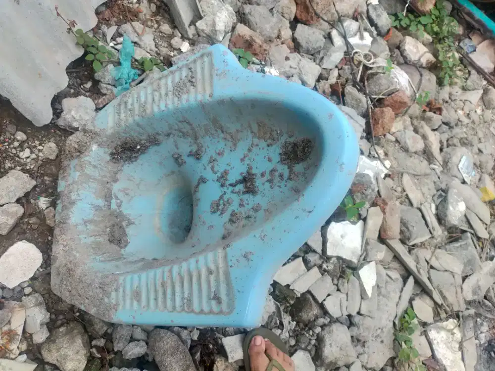 Closed jongkok warna biru