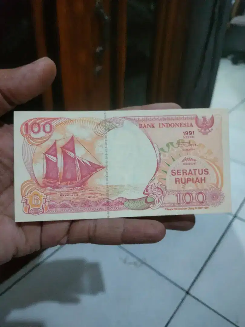 Uang 100 Perahu Layar 1991
