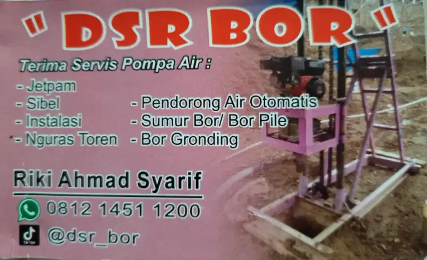 Terima jasa servis pompa air panggilan dan buat sumur bor