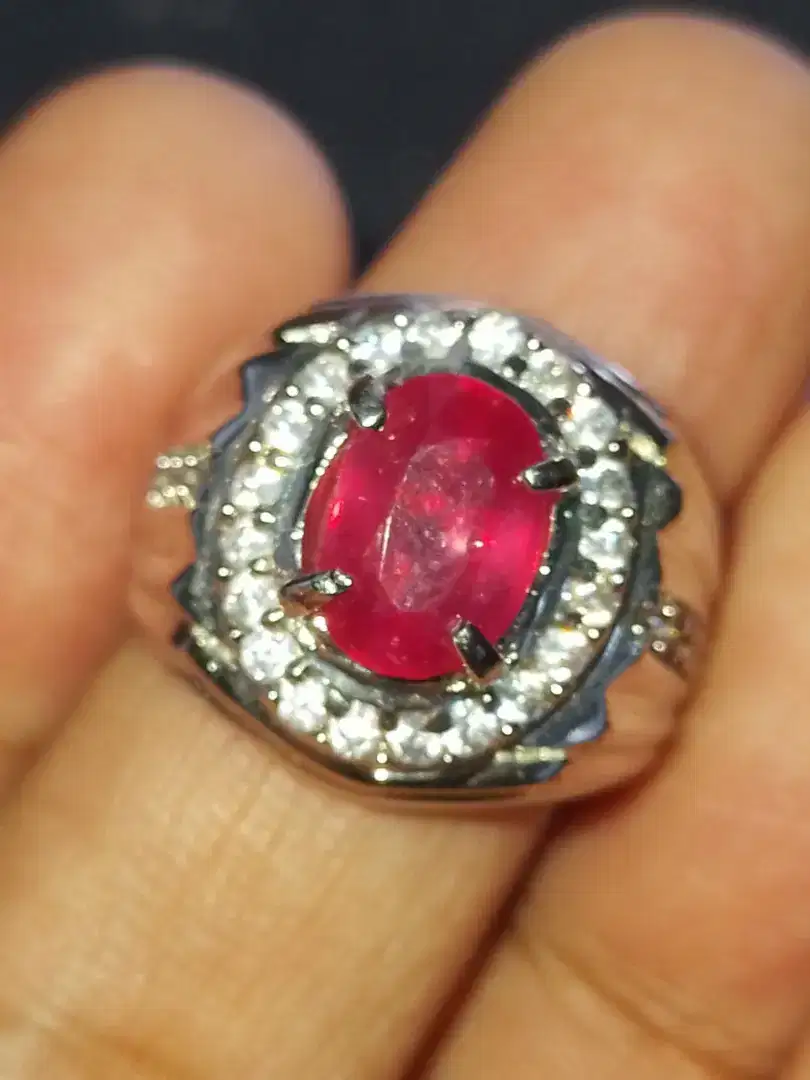 Cincin Natural Ruby Mozambique dan Memo