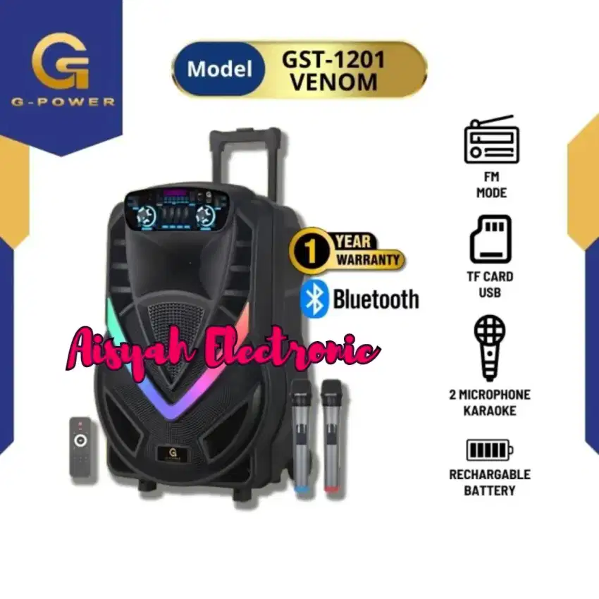 PROMO SPEAKER PORTABEL G-POWER 12 INCI GARANSI RESMI