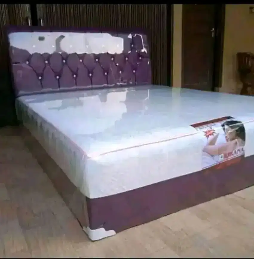 Springbed putih ungu harga murah