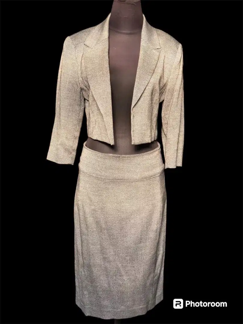 Blazer and Skirt Set Glitter Grey Invio