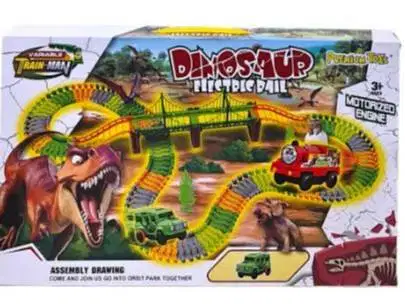 [BARU] Dinosaurus Electric Rail Mainan Track Kereta Anak Train Railway