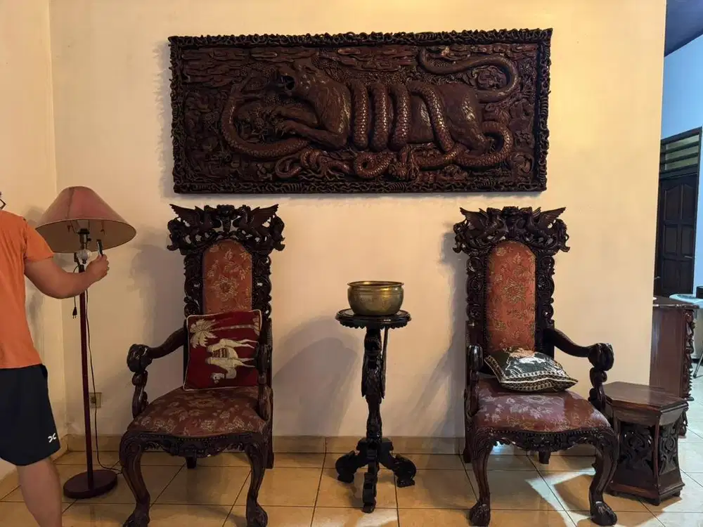 Bangku dan Meja kayu Jati Langka