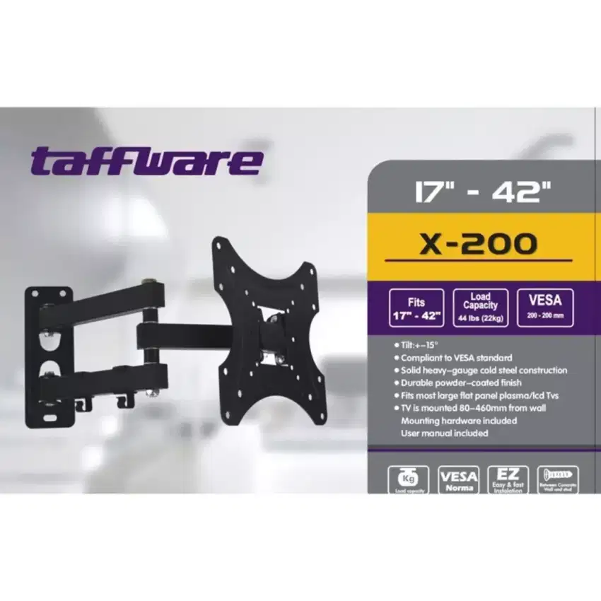 Promo: Bracket led tv Teleskopik TAFFWARE X200, Tv22-32 Kualitas Bagus