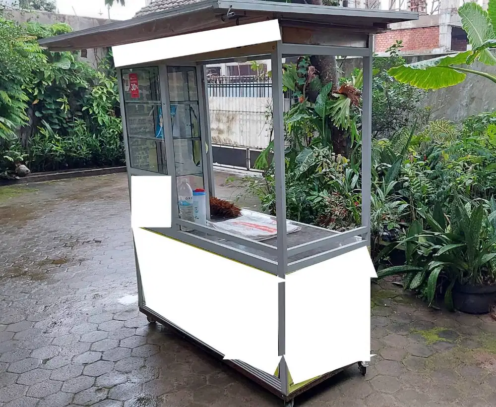 Gerobak Jualan Aluminium Pvc rombong booth stand tenda jualan rombong