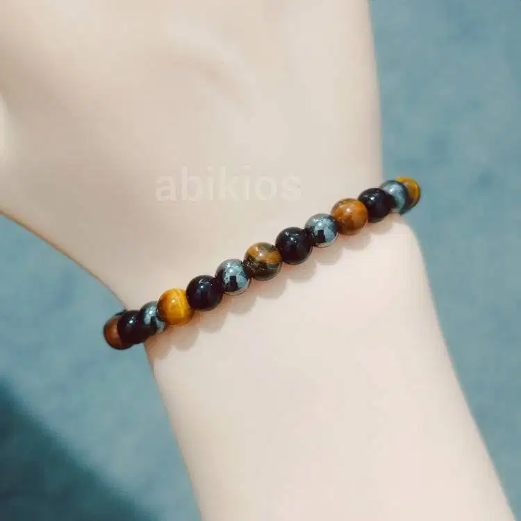 kebutuhan gelang simpel batu bagus butir 6mm cowok cewek gl135