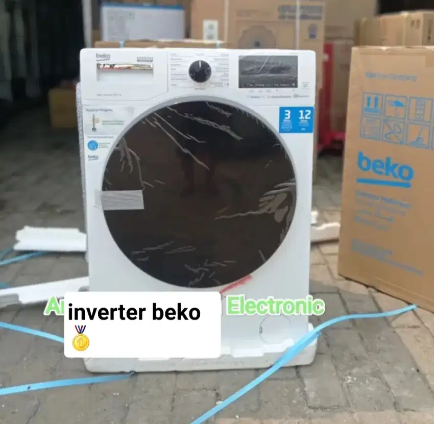 Mesin Cuci Beko Inverter Front Loading 8 kg 1200Rpm