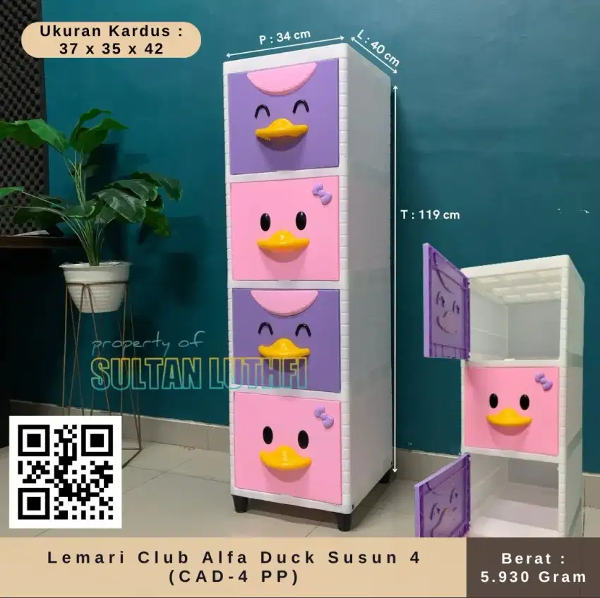 Lemari Club Alfa Duck Susun 4 (CAD-4 PP)