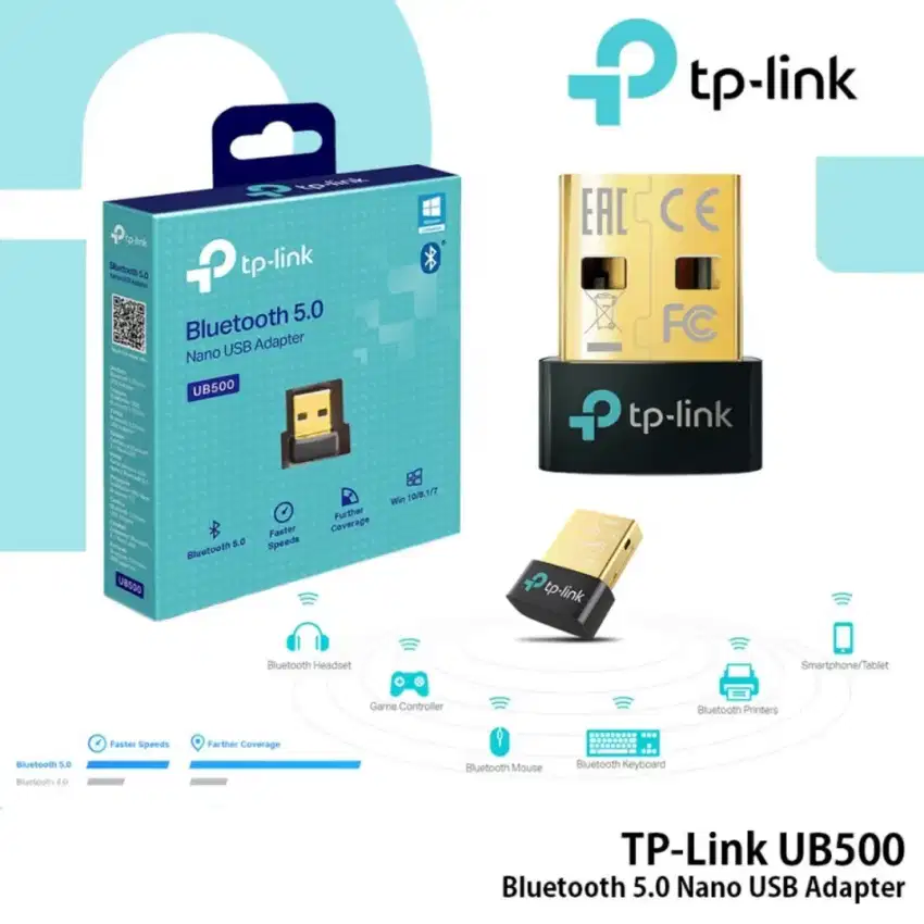 USB Bluetooth 5.3 Adapter TP-Link UB500 UB5A v2.0 Nano Dongle Receiver