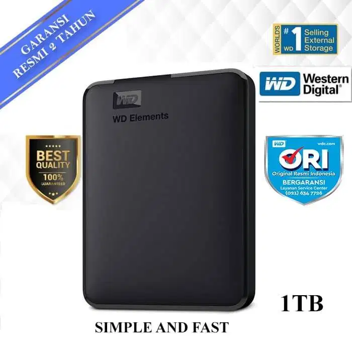 Harddisk Hardisk External WD Elements Element 1TB 1 TB