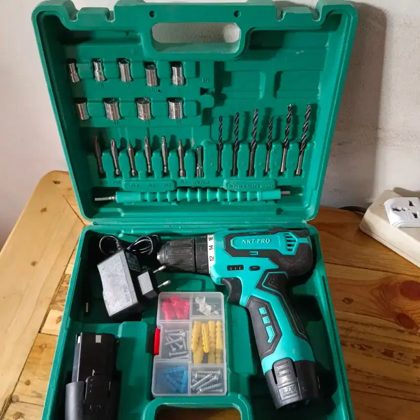 Bor Battery Cordless NRT PRO Tools Kondisi Mulus Siap Pakai
