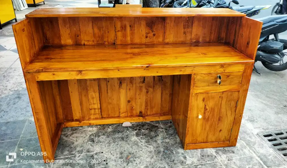 Meja kasir 150x50x100 (Bisa Custom)