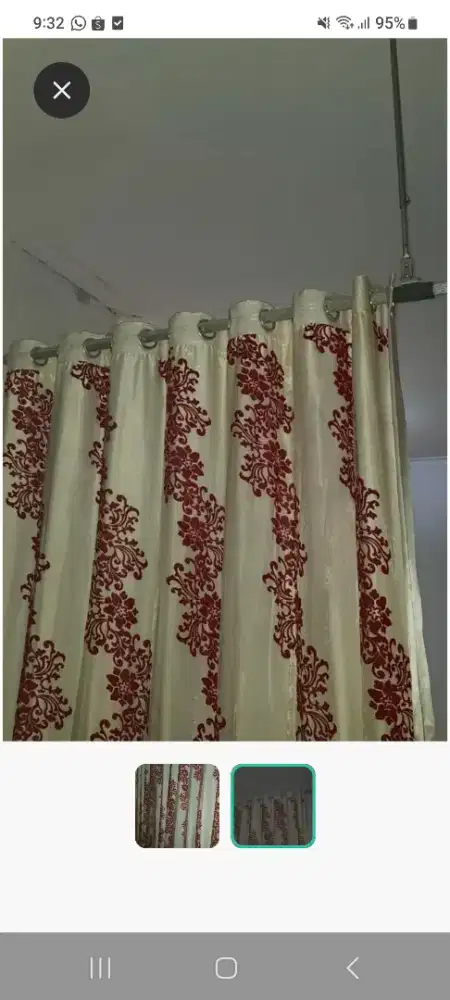 Gorden 2 lapis lebar kira2 6 meter belah 2 plus tiang