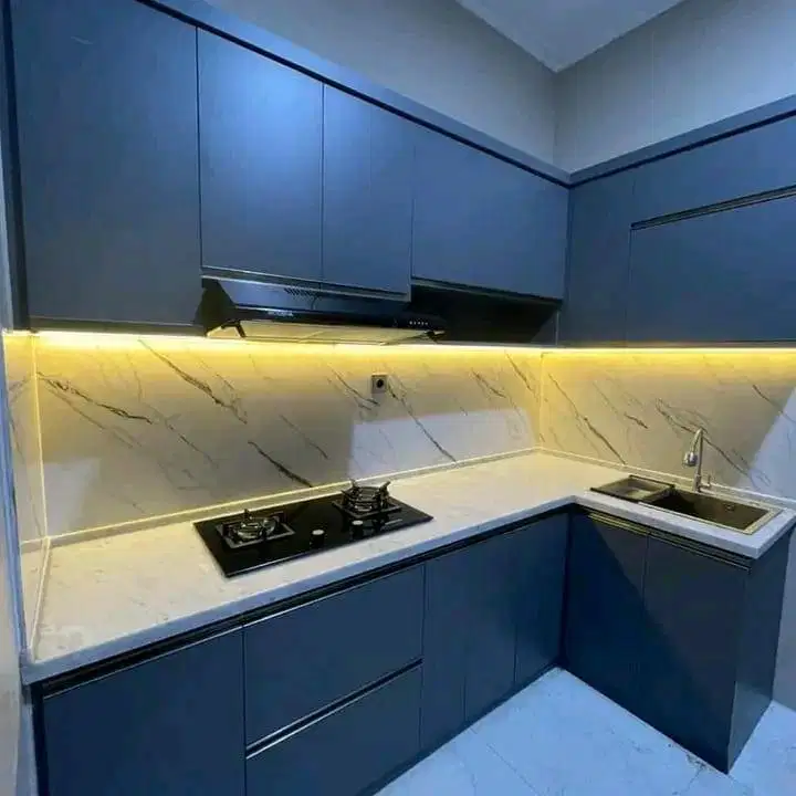 KITCHEN SET MINIMALIS MODERN HPL ALUMINIUM