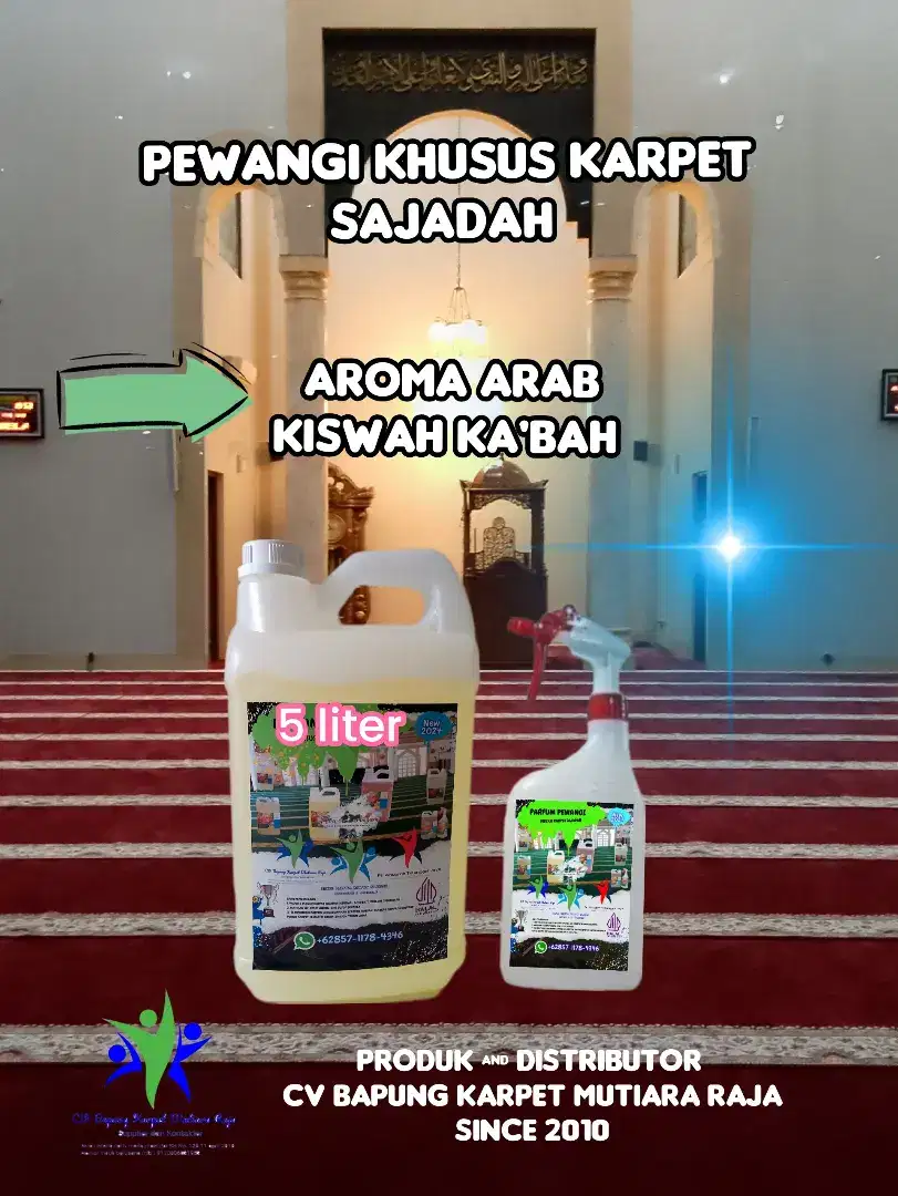 Pewangi khusus karpet sajadah aroma arab kiswah Ka'bah