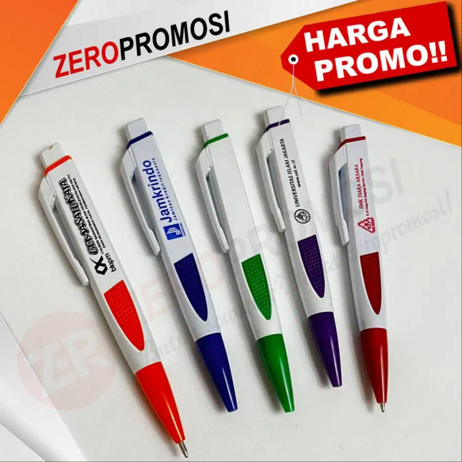 barang promosi Pulpen Gepeng Ujung Warna