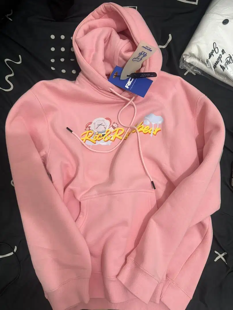 ricky is clown rich bear pink hoodie (authentic)