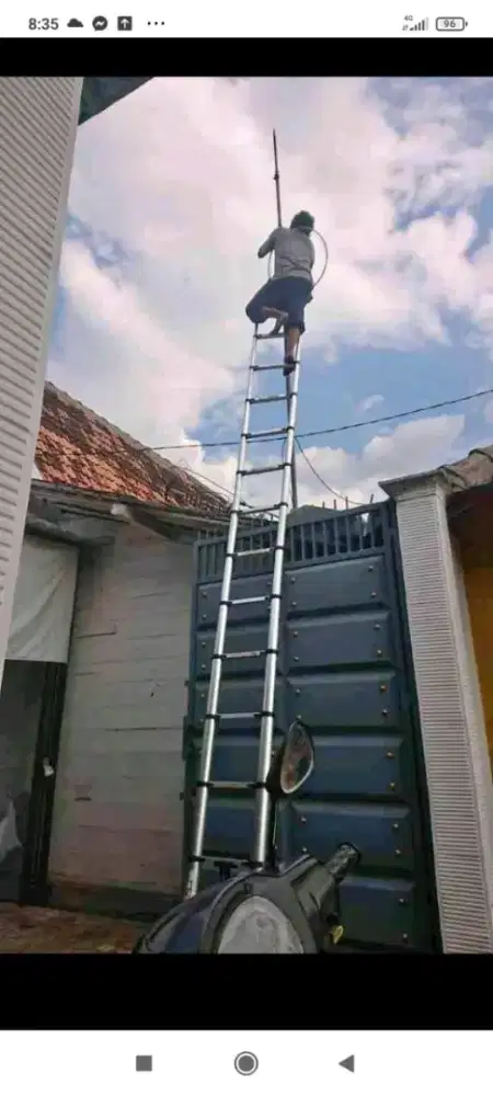 Tangga teleskopik lurus 3.8 meter