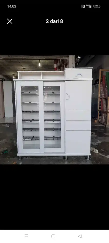 Rak sepatu/lemari spatu tertutup pintu sliding,pintu swing laci jumbo