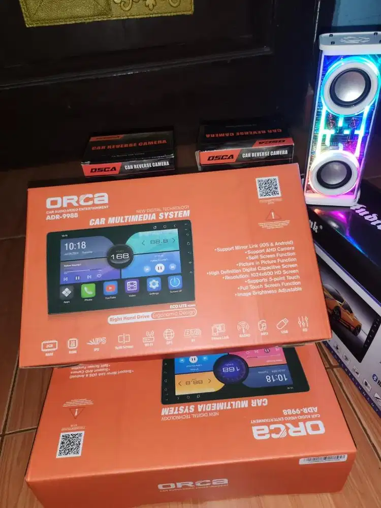 Head unit ORCA 9in 2/32 youtube+kamera+pasang