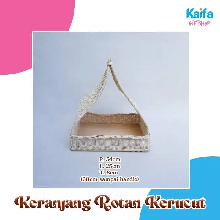 Keranjang Rotan Parcel/Hampers Model Kotak Kerucut (Isi 1)