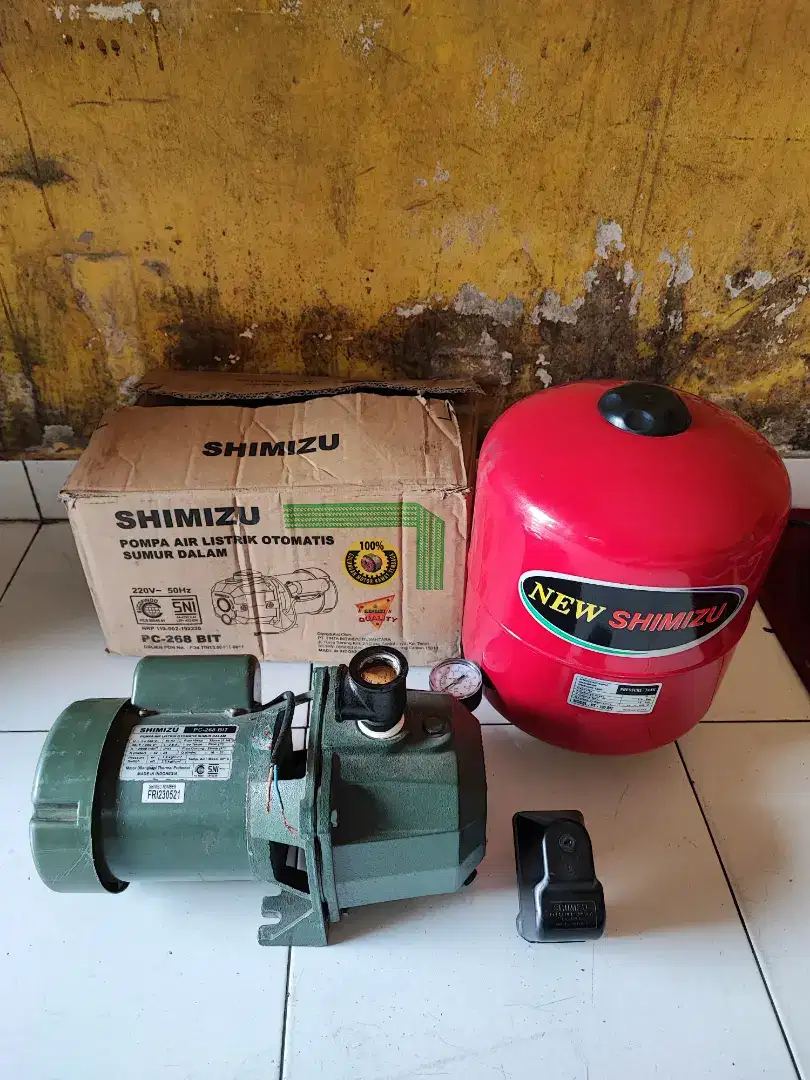 Pompa Air Sumur Dalam Jet Pump Otomatis Shimizu PC-268 BIT Plus Tabung