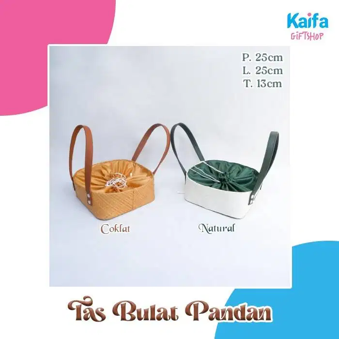 Tas Hampers/Parcel Anyaman Pandan Bentuk Kotak