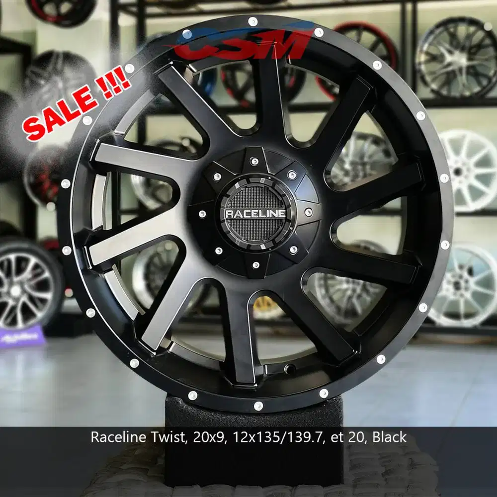 SALE!! Velg ORI Raceline Twist. R20. Black. Fortuner, Pajero, LC300