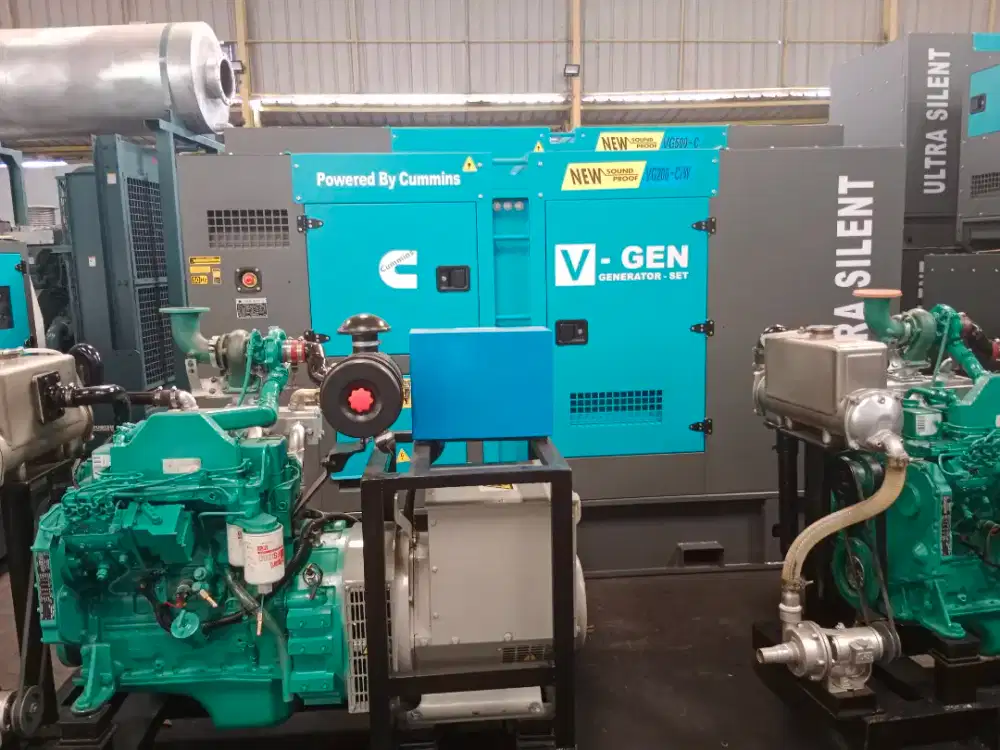 GENSET 500 KVA CUMMINS OPEN SILENT READY STOCK