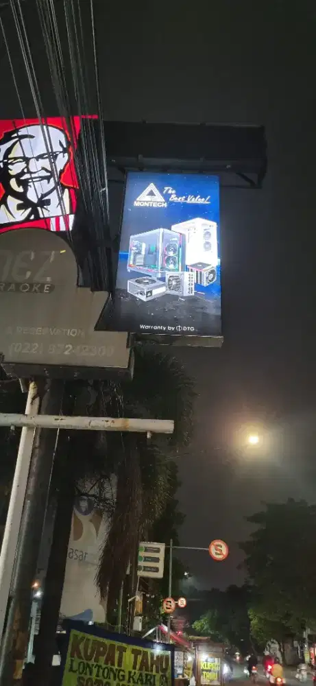 Papan nama toko neon box huruf timbul running text