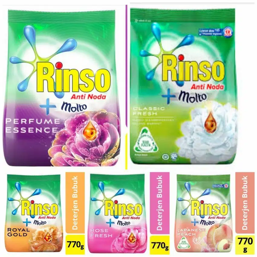 Deterjen Bubuk Rinso +  Molto  770gr