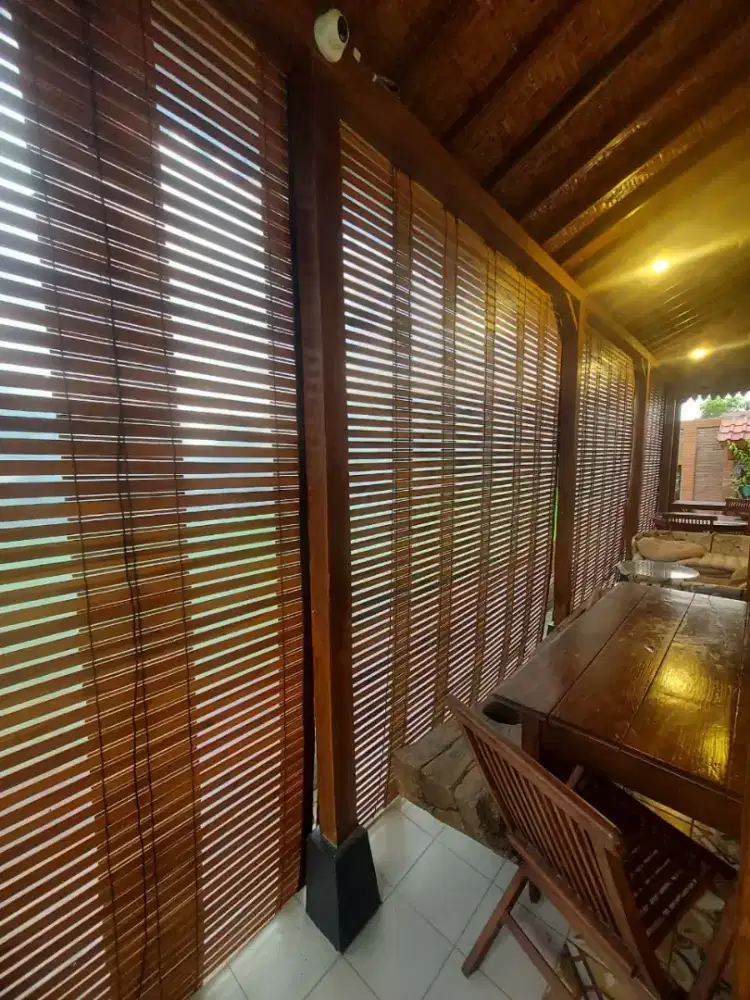 Tirai Kerei Kayu jati